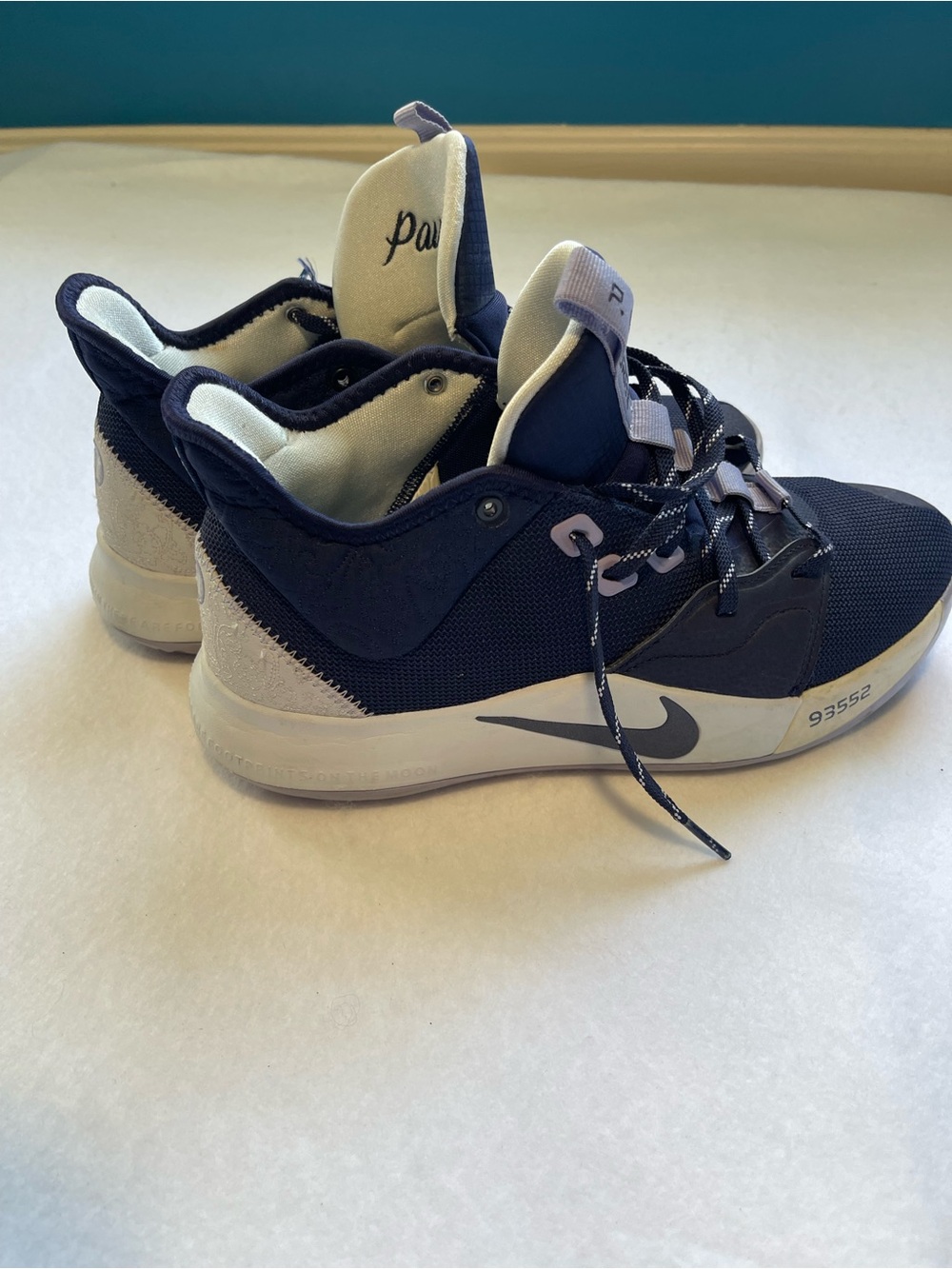 Nike PG 3 Paulette Basketball Shoes Navy Gray Women’s 8.5 Rare - Picture 4 of 8